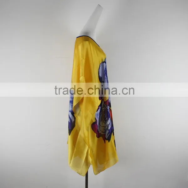 Summer Women Fashion Casual Shirt Bat Sleeves Tops Women Casual Dress photo-2