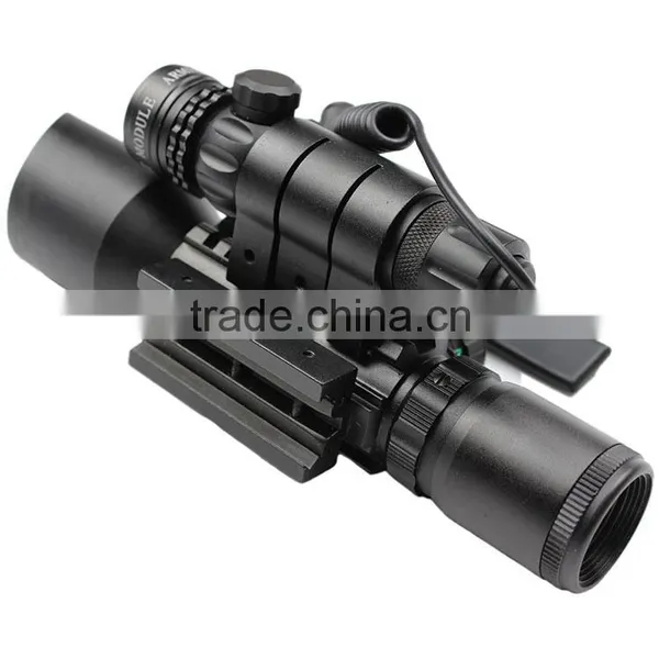 Funpowerland 3-10X42+red Laser M9B Tactical Rifle Scope Red Green Mil-Dot Reticle With Side Mounted Red Laser/Guaranteed 100% photo-2
