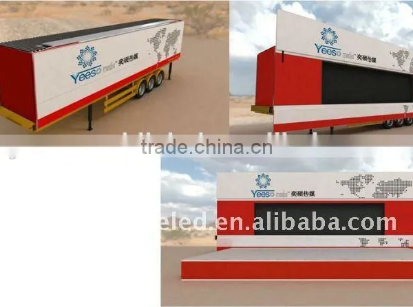 Hot !!!YEESO Mobile Stage Container C40 , Outdoor Billboard , Night Movies With P8 Led Display Screen for Popular Concerts! photo-4
