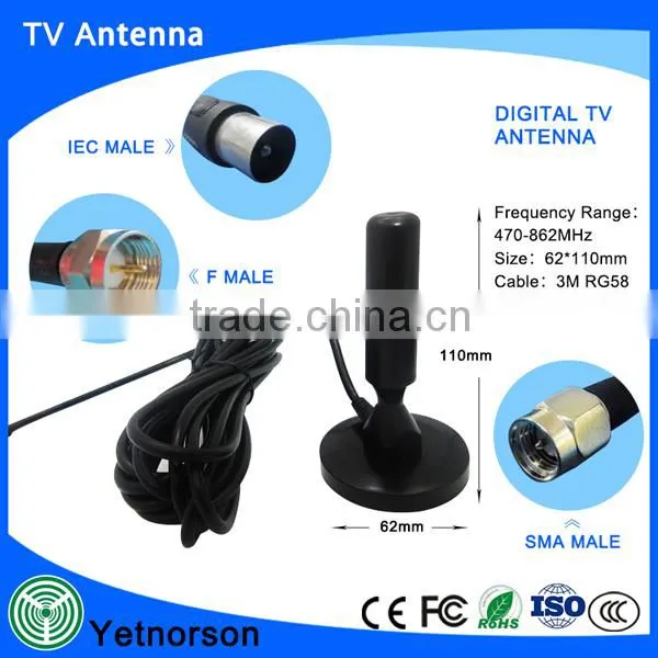 174 230/470 862MHz tv Antenna Active Digital Dvb-t tv Antenna With IEC/F Connector photo-2