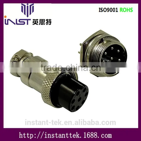 INST GX16 8pin Metal Srcew Waterproof Airplug Connector photo-6
