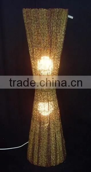 Brown Modern Rattan Floor Lamp Or Light photo-6