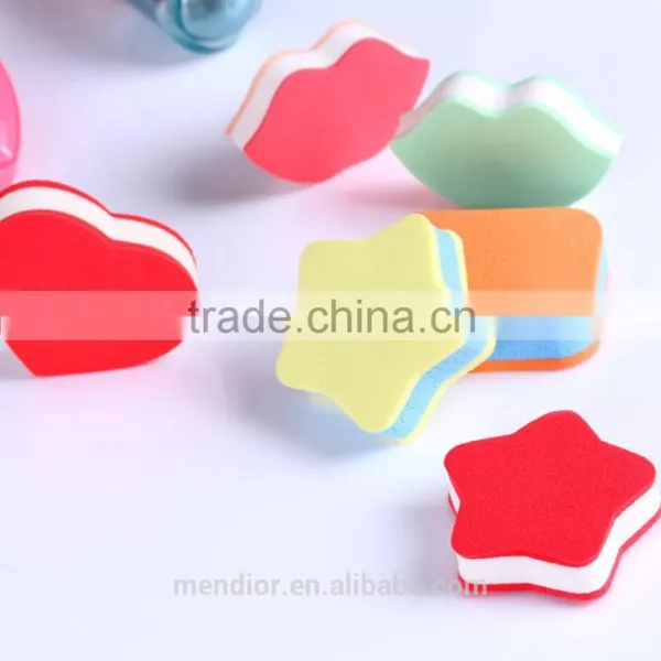 Mendior Big Mouth Red Lip Cosmetic Sponge Powder Puff For Both Wet And Dry Dual-Use 2pcs Wholesale/OEM/ODM photo-3