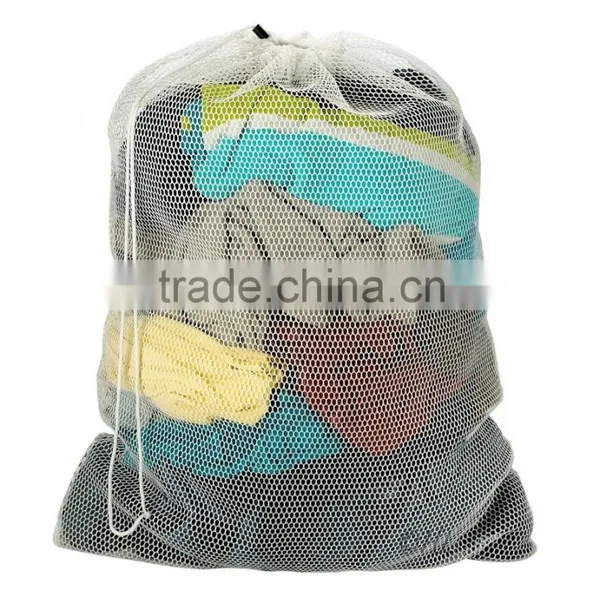 Wholesale Polyester Fabric Mesh Bag Drawstring Laundry Bag photo-5