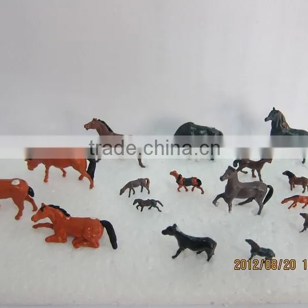 Miniature Plastic Model Animal for HO Scale, 1/87 Scale Resin Plastic Artificial Model Horse photo-5