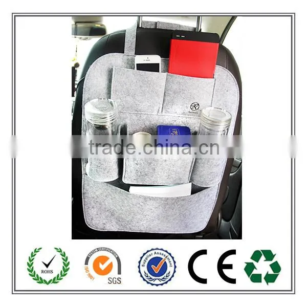 China Supplier Hot Sale Light Gray Felt Car Back Hanging Organizer photo-5