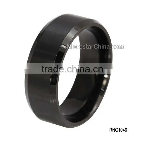 6MM Titanium Brushed Wedding Stainless Steel Solid Ring photo-3