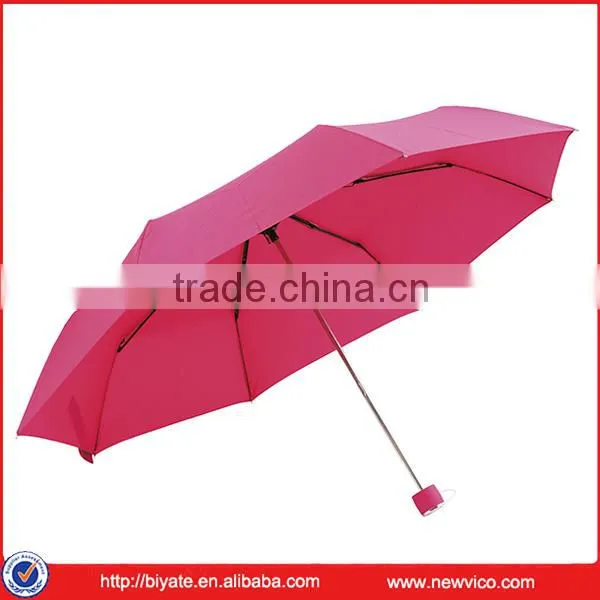 Factory Price Pongee Manual Open 3 Section Umbrella photo-5