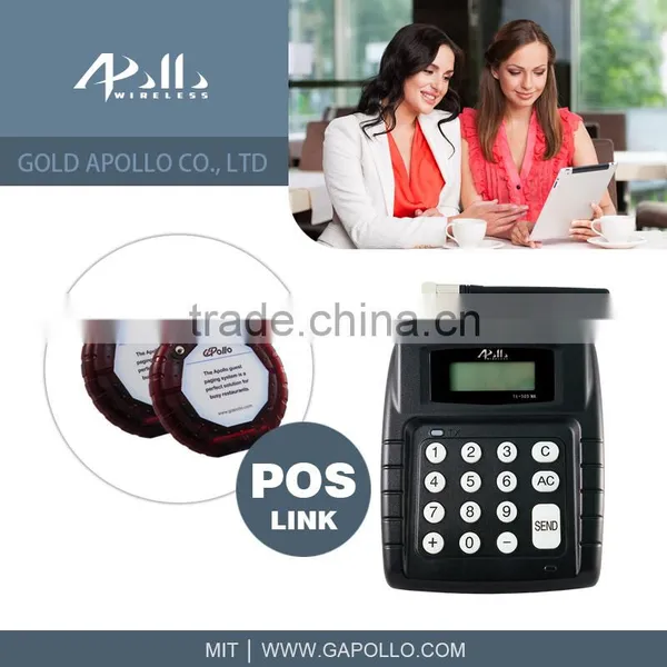 GOLD APOLLO - Wireless Restaurant Paging System Restaurant Calling Transmitter and Coaster Pager System