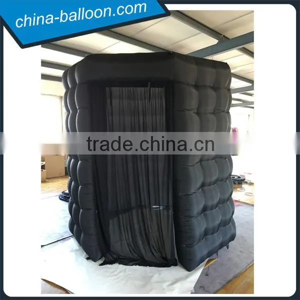 Black Octagon Inflatable Photo Booth Led Inflatable Photobooth Enclosure for Rental photo-2