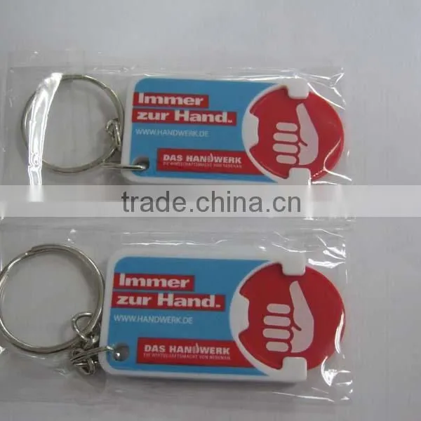 HEYU Plastic Pocket Euro Trolly Coin Holder With Keychain Quality Choice photo-3