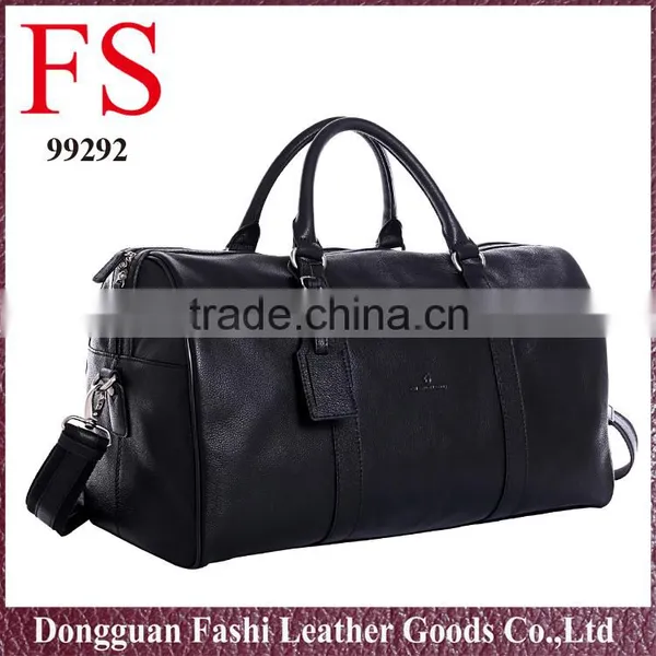 2016 Black Classic Style Large Wholesale Men Leather Travel Bag photo-2