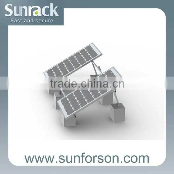 Fixed angle solar power mount structure