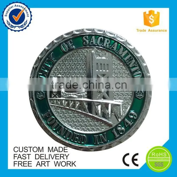Free Artwork Promotional Directly Factory Custom Souvenir Engraved Coin photo-2