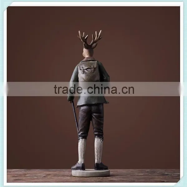 Resin Gentleman Deer Figrine Gentleman Deer Sculpture photo-2