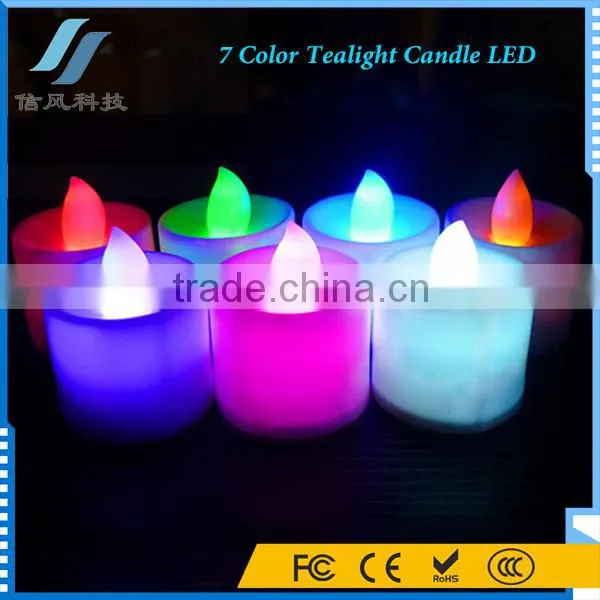 24Pcs / Box 7 Color Rechargeable Battery Operated Mini Tealight Candle LED photo-2