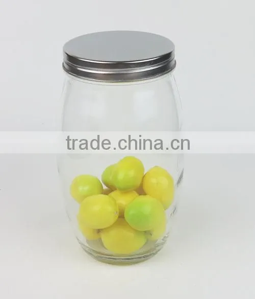 Clear Glassware for Food and Metal Screw Cover