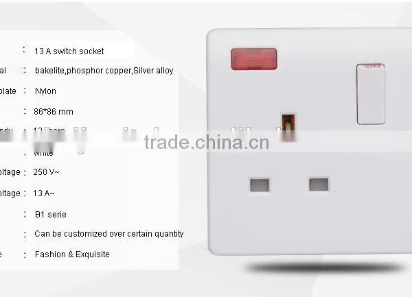 UK Standard Bakelite 13 A Wall Socket Outlet photo-5