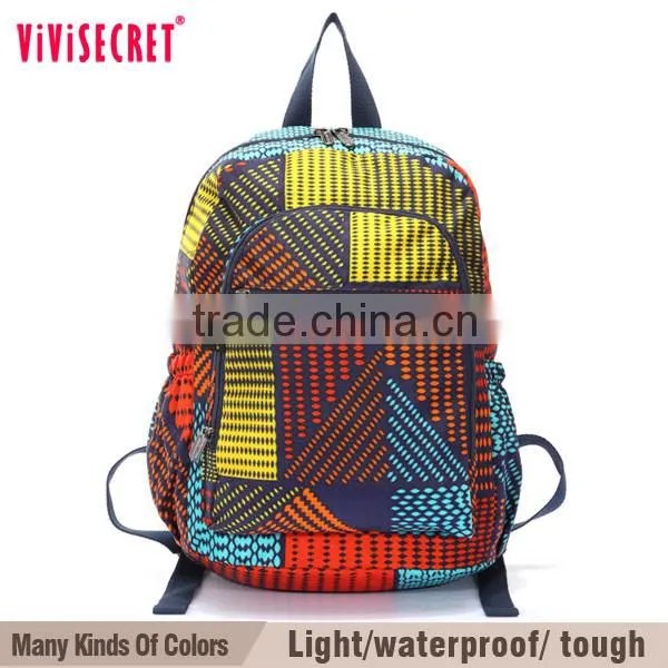 Comfortable Design Nylon Pink Quilted School Backpack for College Student photo-2