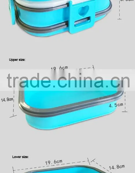 NEW 2016 2 Layer Rectangle Lunch Box Container Eco-friendly Kid Lunchbox photo-5