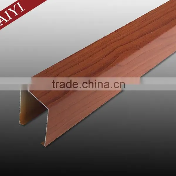 Decorative Waterproof Wood U-Baffle Aluminum Ceiling photo-3