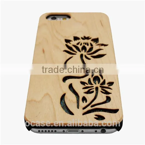 Laser Wood Bamboo and PC Mobile Phone Back Cover for Iphone 5c Cover photo-2
