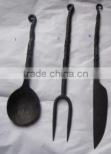 Handmade Carbon Knive Fork Spoon