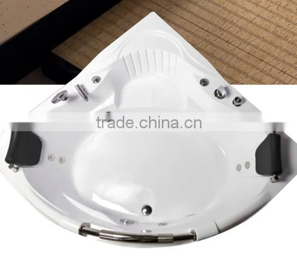 China Supplier Bathroom Corner Whirlpool Bath Tub CE Two People Indoor Whirlpool Massage Bathtub 1500 photo-2