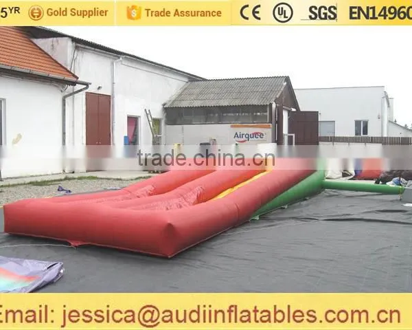 Inflatable Twin Lane Water Slide on Land for Sale photo-4