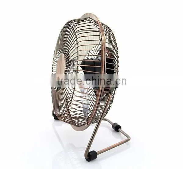 Portable Bronze 6 Inch Metal Mini Fan Usb photo-2