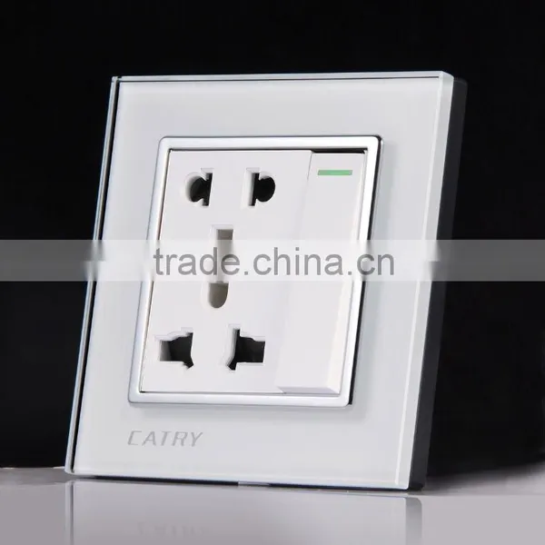Glass Panel Switched Socket, Wall Switch and Socket, Socket Outlet