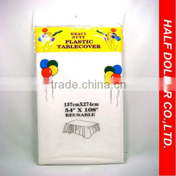 white square satin band table cloth