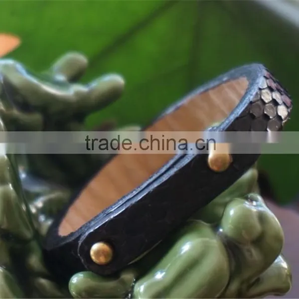 Trendy Authentic Python Snake Hand Strap Ladies Real Leather Wristlet Strap