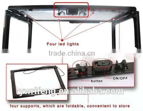 Planar Fresnel Lens Magnifier/standing Frame /For Reading/ For Knitting/with LED Light photo-3