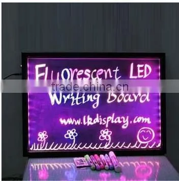 2015 high quality sparkle led writing board with neon effects