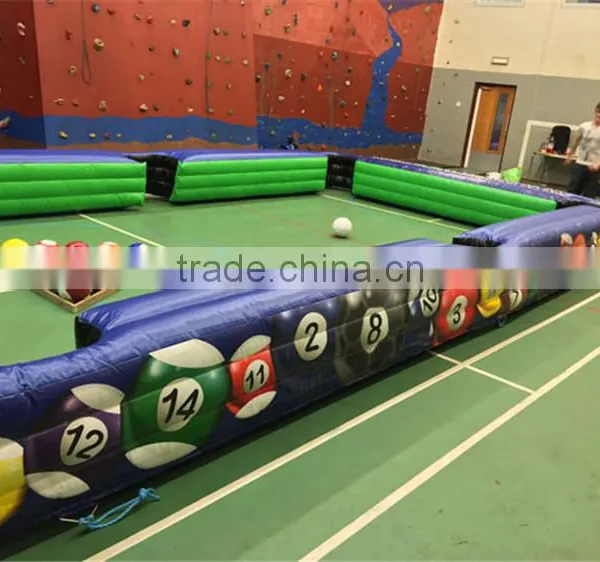 Cheap and Popular Inflatable Billiards Football Games/Indoor Football Snooker Field on Ground/Large Inflatable Snooker Field photo-3