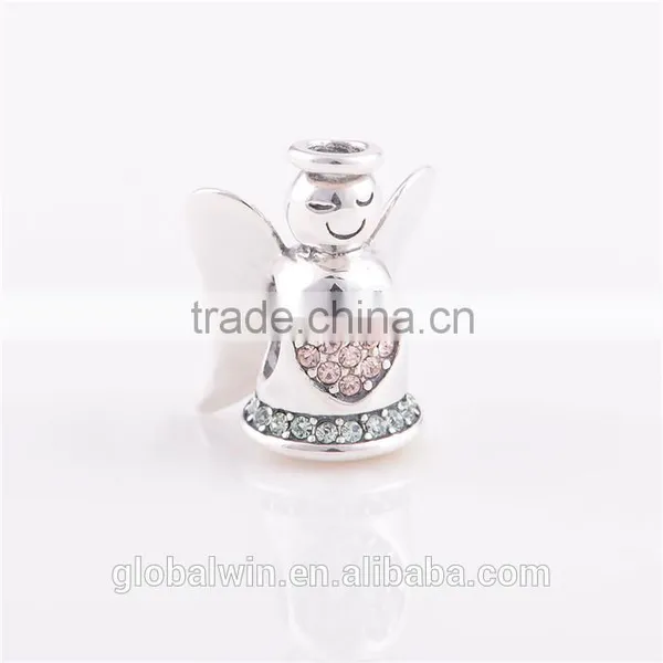 Wholesale 925 Sterling Silver Angel Floating Pendants Jewelry photo-6