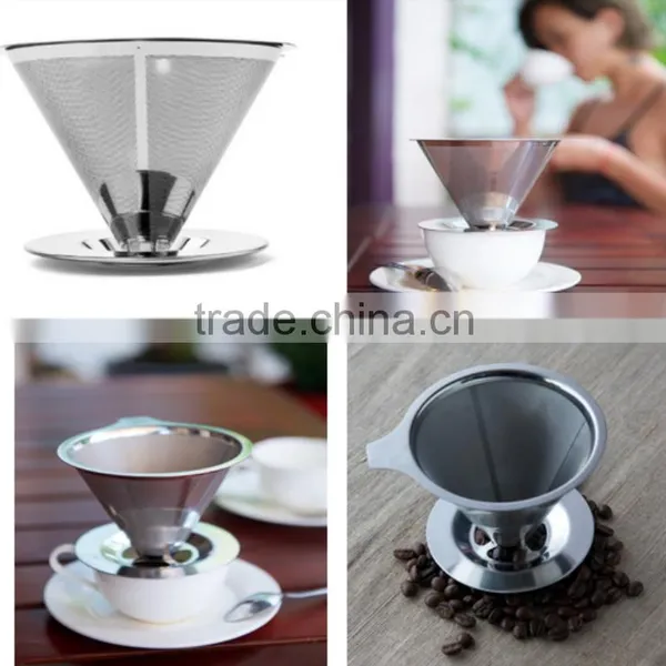 Supreme Stainless Steel Pour Over Coffee Dripper/reusable Coffee Filter/camping Coffee Maker photo-2