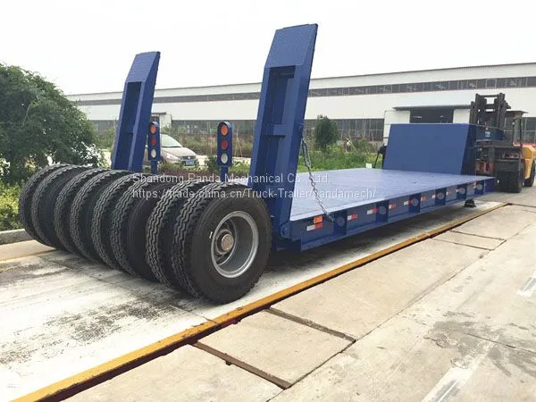 PANDA 4 Axle 100t Lowboy Trailer for Heavy Duty Equipment Transporter