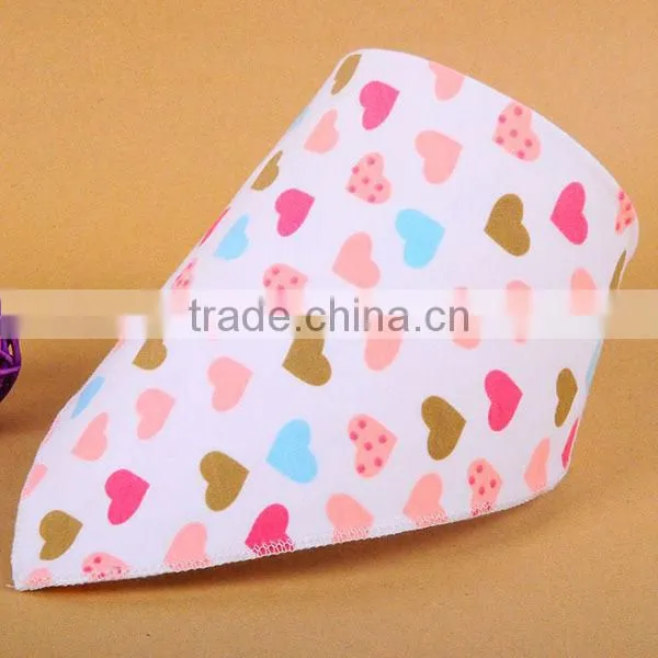 Trangle Cotton Silicone Baby Bib Wholesale photo-2