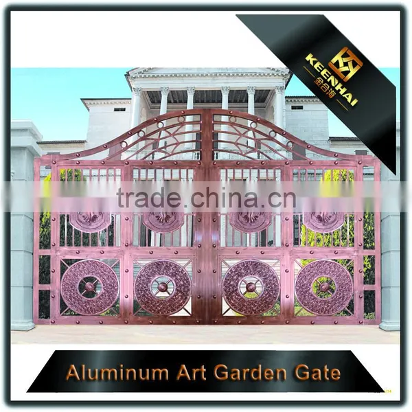 Villa Garden Decorative Powder Coated Luxury Aluminum Metal Garden Fence Gate photo-6