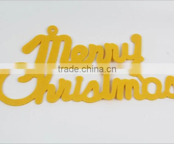 40cm Non-woven Fabrics Yellow English Letters Cards Merry Christmas Letters The Christmas Tree Decorations photo-2