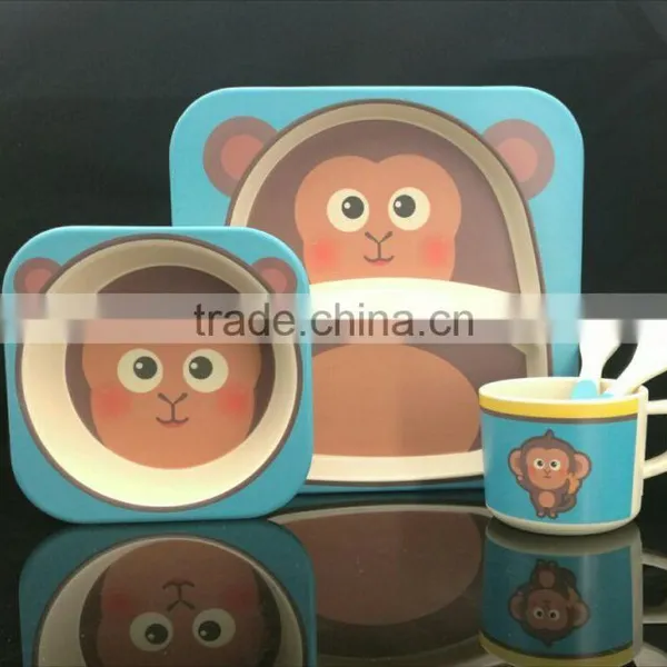 2016 Hot Selling Eco Friendly Bamboo Fibre Plant Fibre Kid's Dinnerware Set photo-2