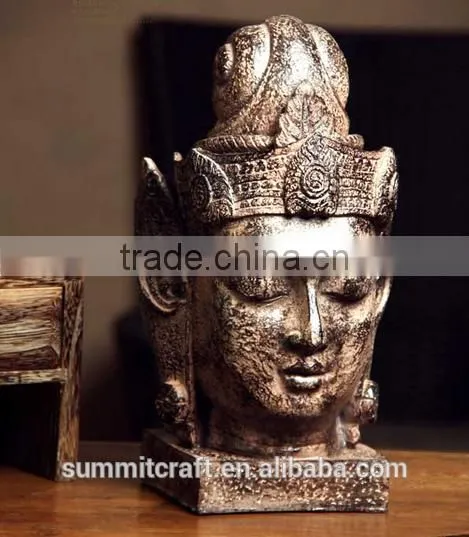 Southeast Resistant Household Resin Bronze Buddha Head photo-2