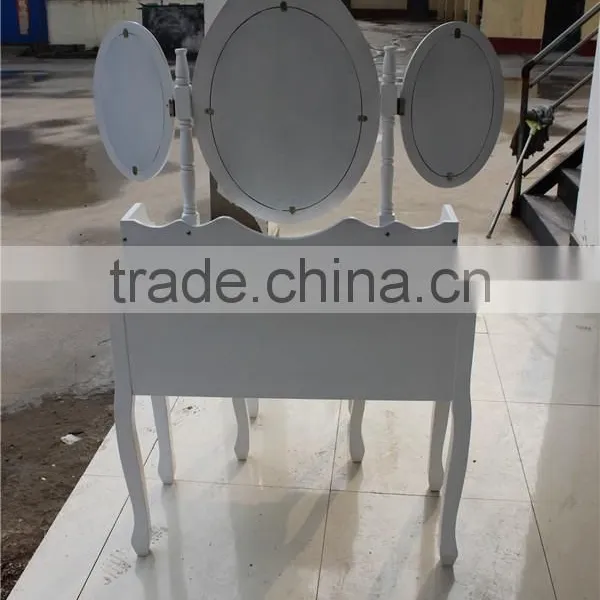Jasmine Dressing Table Set With Adjustable Oval Mirror And Stool YD-E-1 Knock Down Package 90*40*148cm photo-6