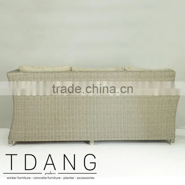 Sonoma Wicker Sofa 3 Seats Right Hand - Rattan Patio Furniture Garden Bench. photo-4