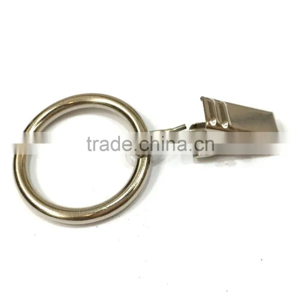 ID30mm & OD37mm Rod Ring With Clip Hanging / A Ring With A Clip / Iron Curtain Ring With Clip photo-4