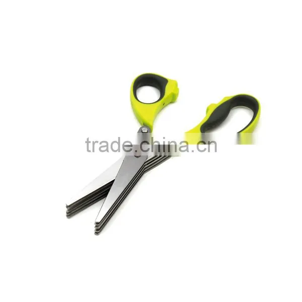 B2615 5 Layers of Blades Stainless Steel Herb Scissors With Soft Handle photo-4