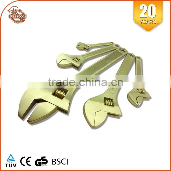 Nonsparking Aluminum Bronze Adjustable Wrench With Plastic Handle 6inch-18inch photo-2