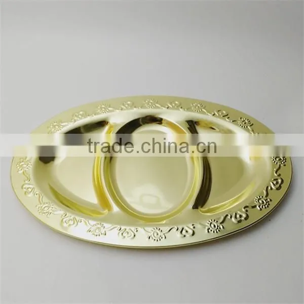 Custom Logo Metal Serving Trays Wholesale Stainless Steel Cooking Plate photo-2